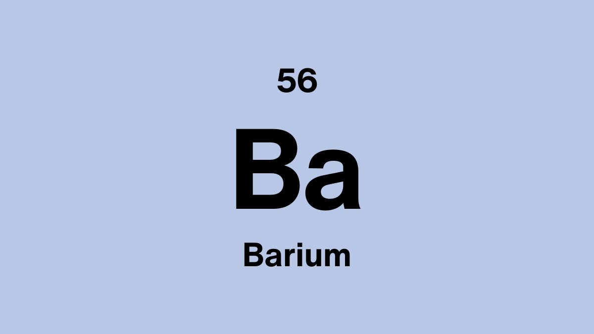 Barium element displaying silvery-white metallic surface
