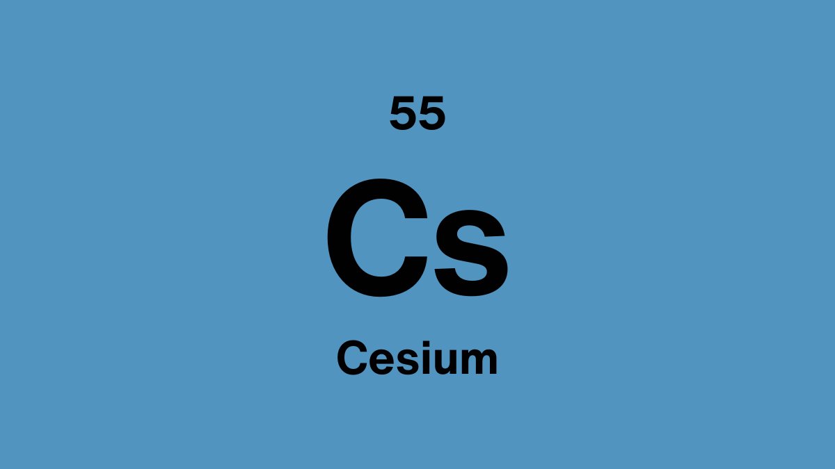 Cesium element displaying silvery-gold metallic appearance