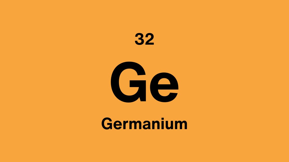 Germanium element close-up with metallic sheen