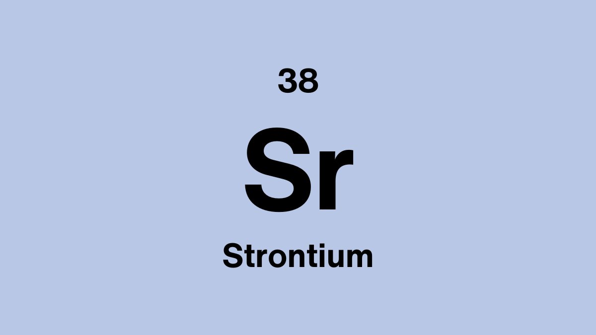 Strontium element close-up with metallic sheen