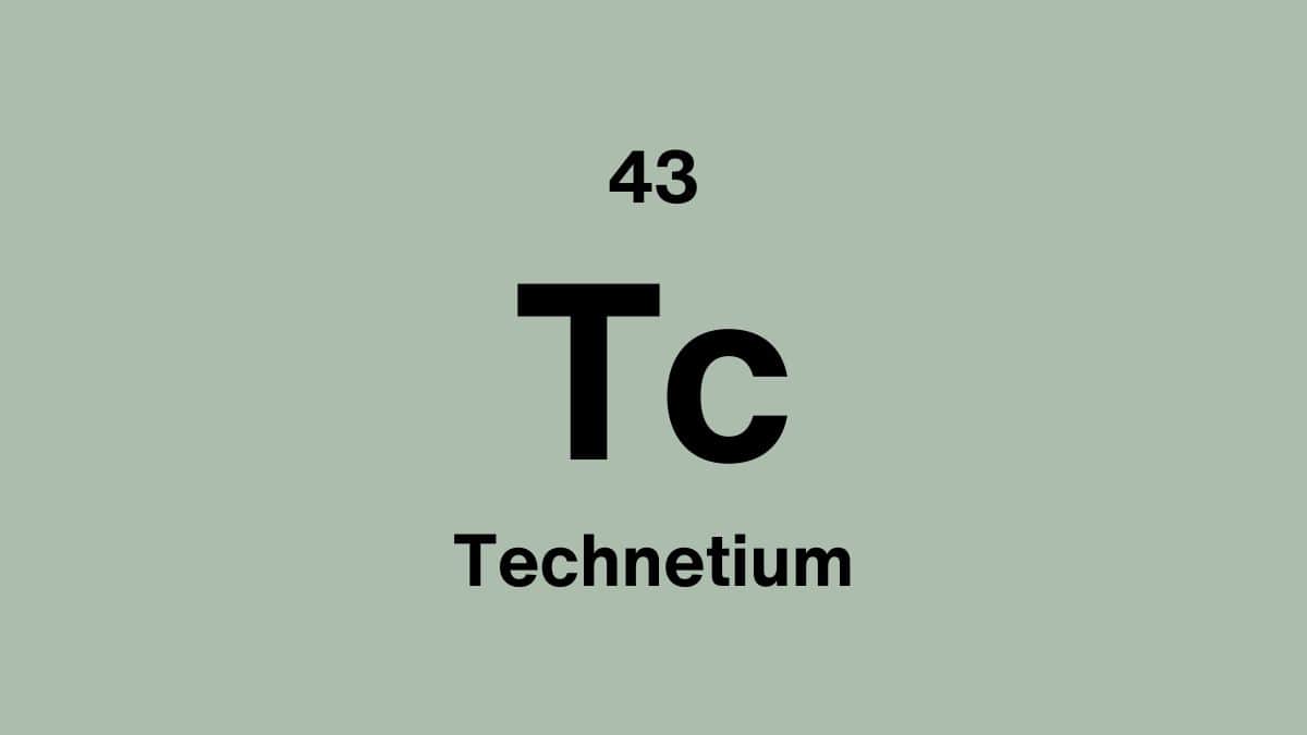 Technetium element close-up with metallic sheen