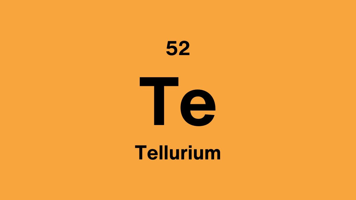 Tellurium element displaying silvery-white crystalline structure with metallic luster