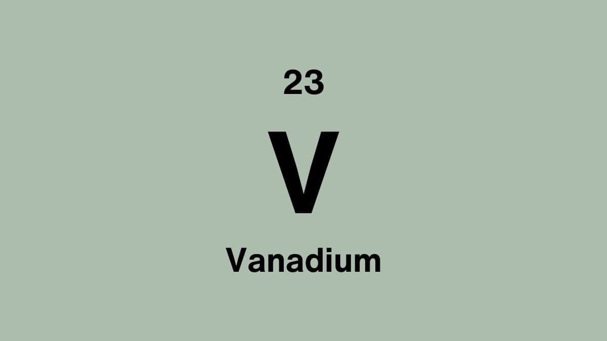 Vanadium element close-up with metallic sheen