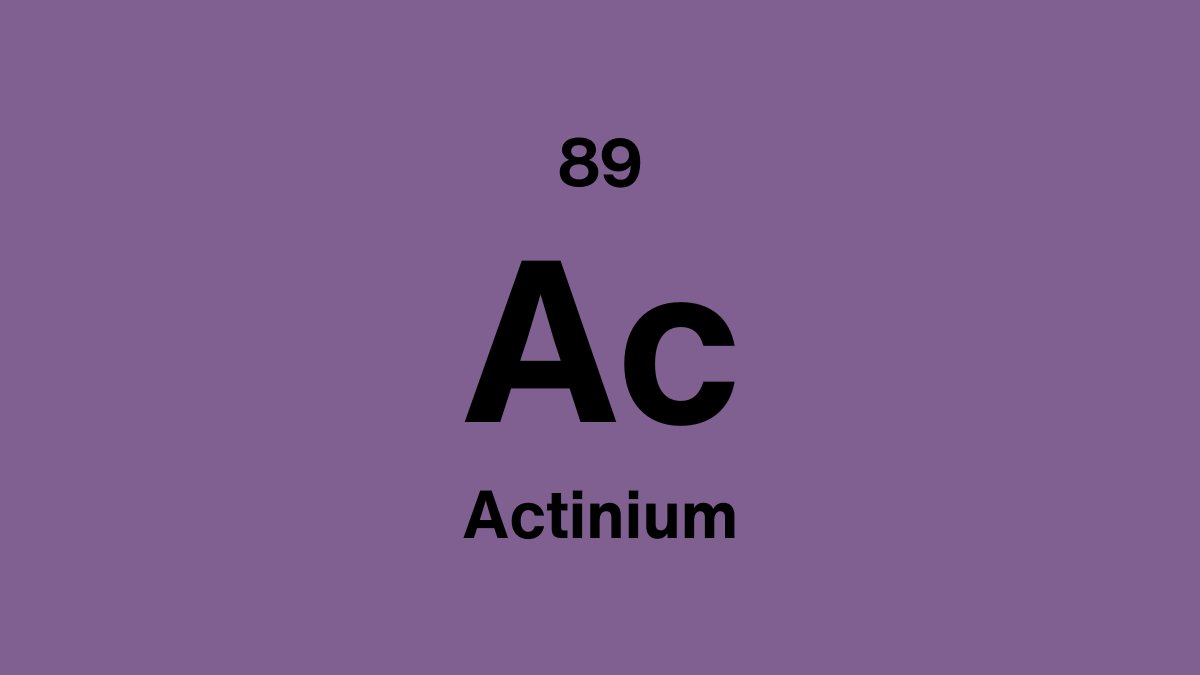 Actinium (Ac), element 89