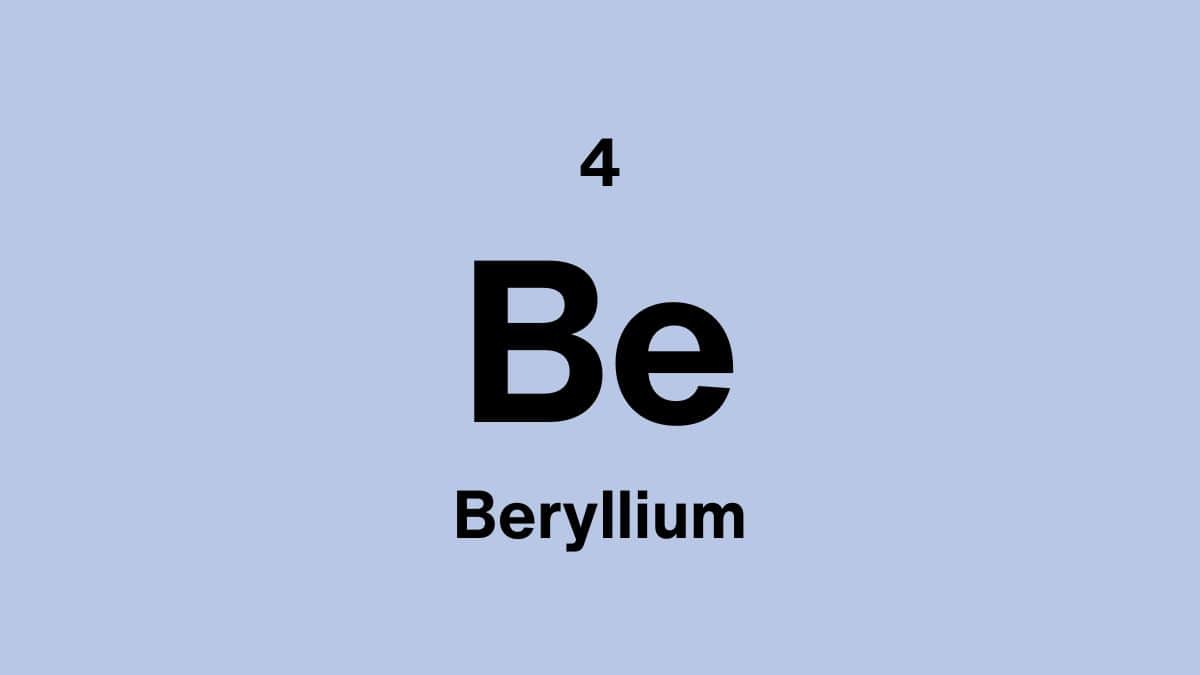 The beryllium element blog icon