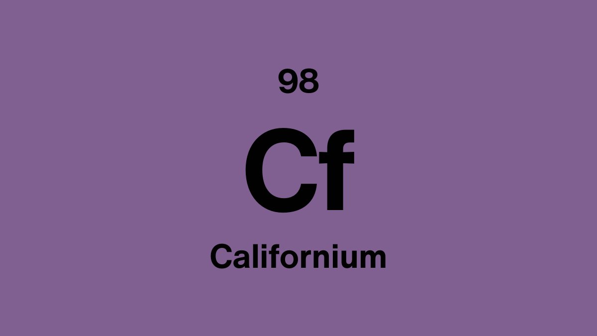 Californium (Cf), element 98