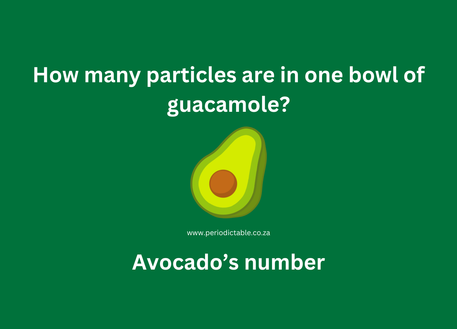 Avocado and avogardo joke