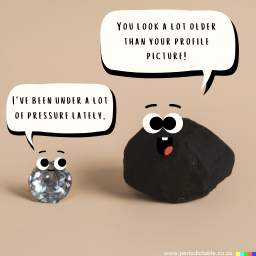 Diamond and charcoal joke