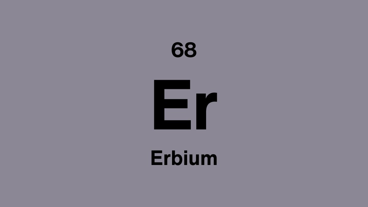 Erbium (Er), element 68