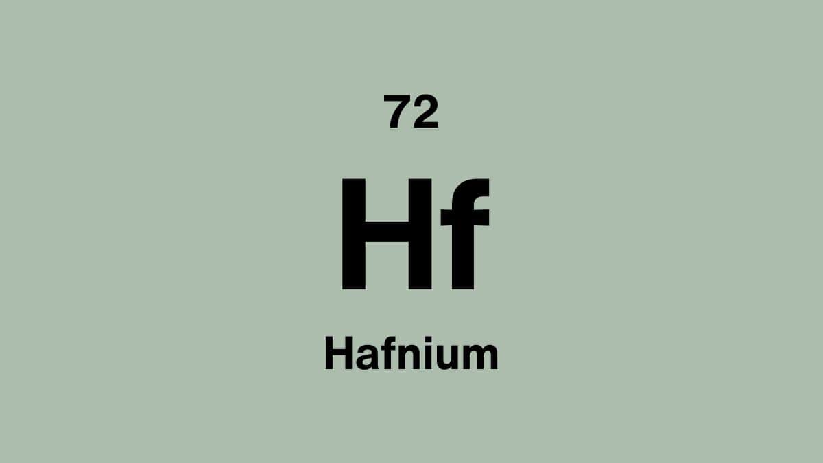 Hafnium (Hf), element 72