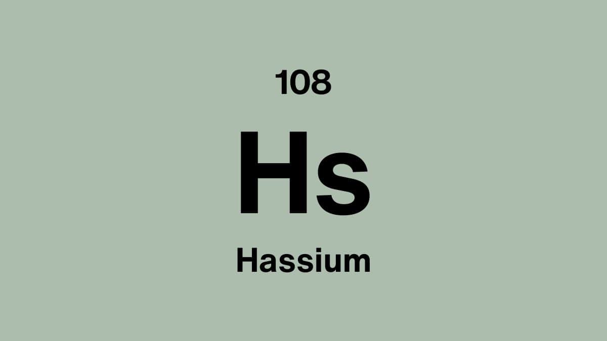 Hassium (Hs), element 108