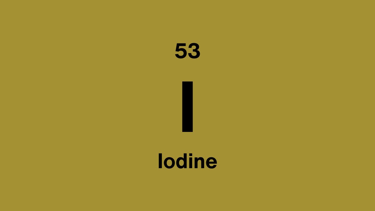 Iodine element