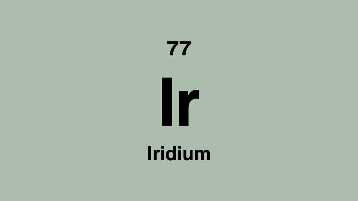 Iridium (Ir), element 77