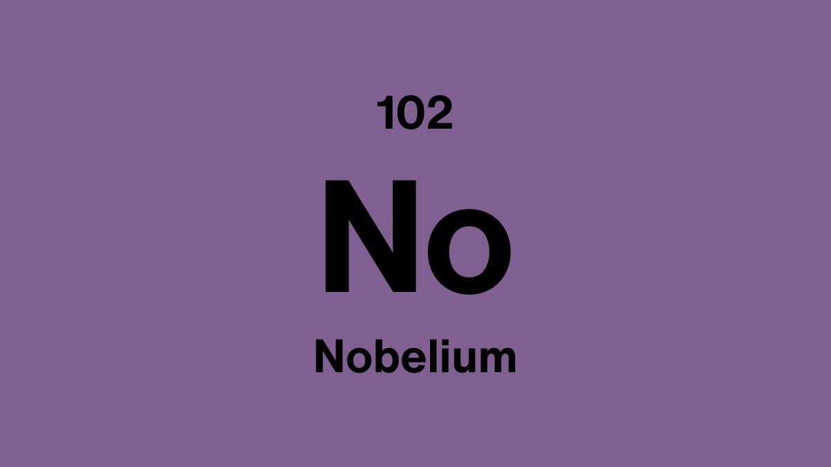 Nobelium (No), element 102