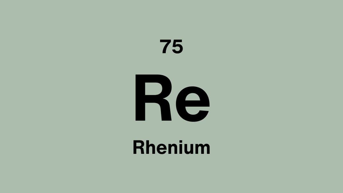 Rhenium (Re), element 75
