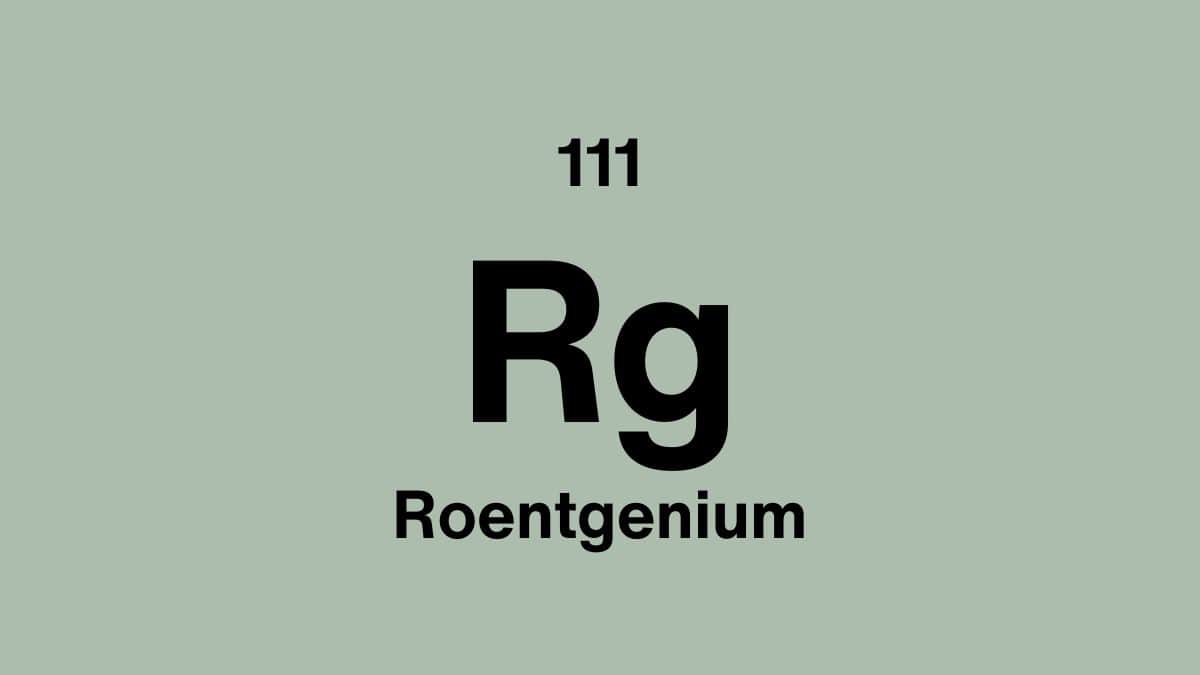 Roentgenium (Rg), element 111