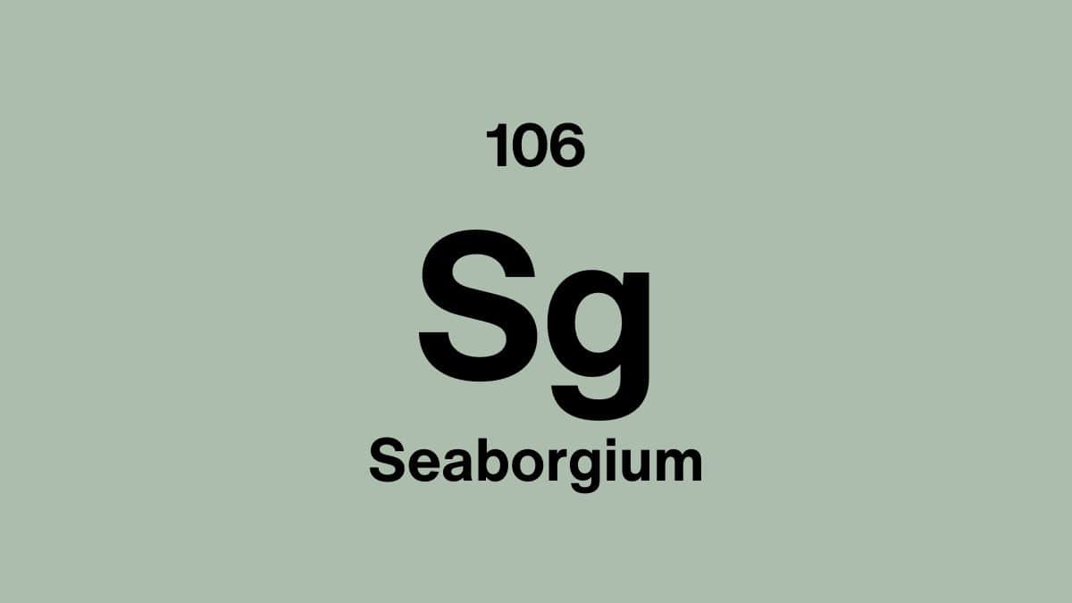 Seaborgium (Sg), element 106