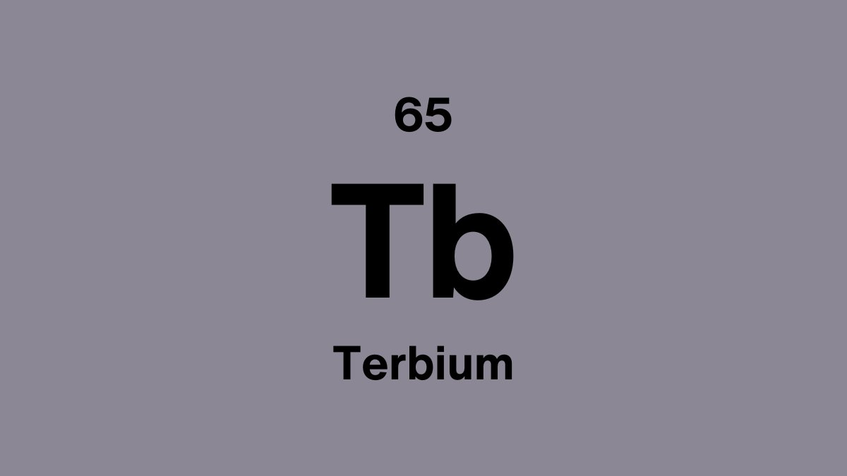 Terbium (Tb), element 65